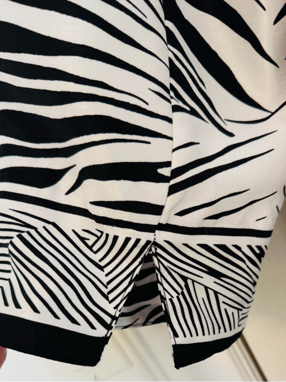 TanJay Women’s Zebra-Print Black & White Open Front Jacket Plus Size 18 NWOT - Picture 8 of 13
